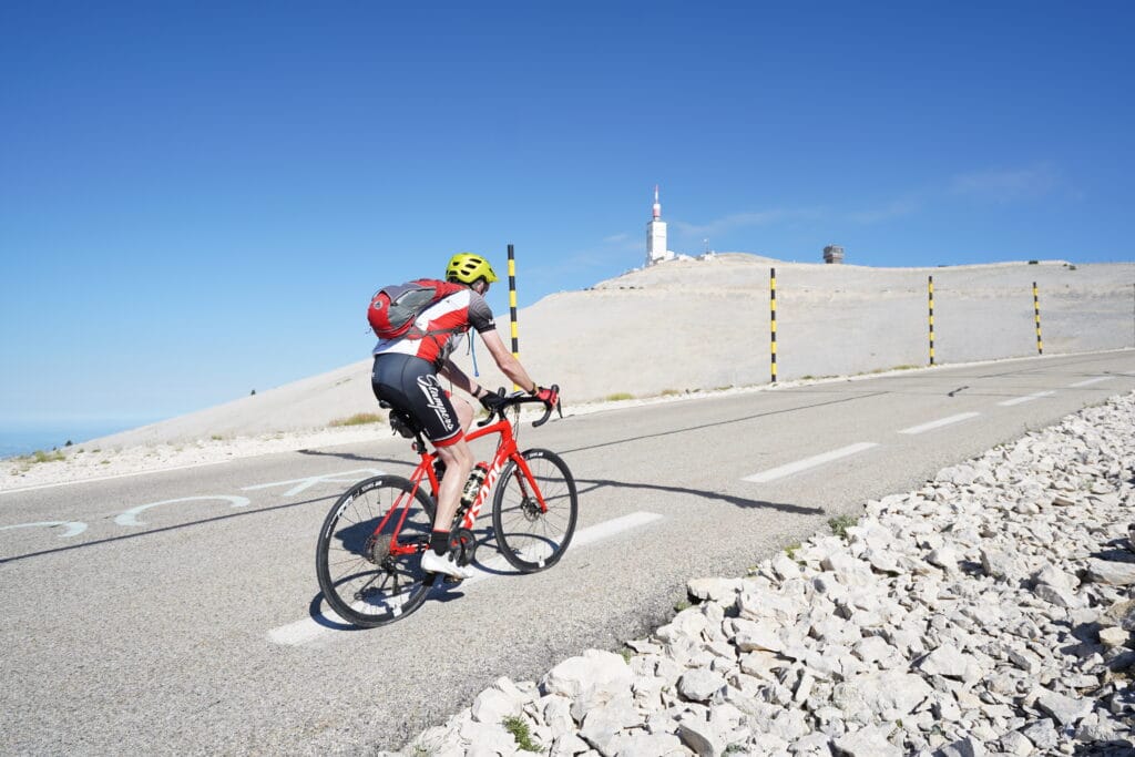 Klim naar de top van de Mont Ventoux
